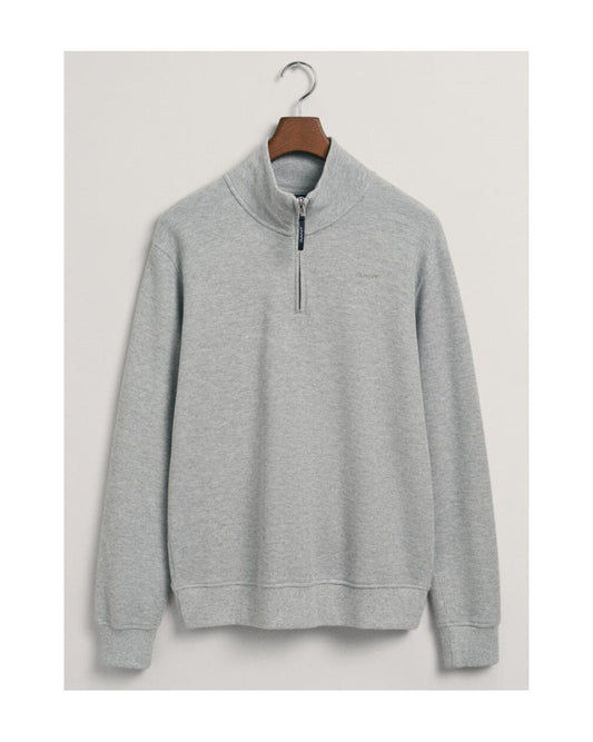 Waffle Texture Half-Zip Sweater