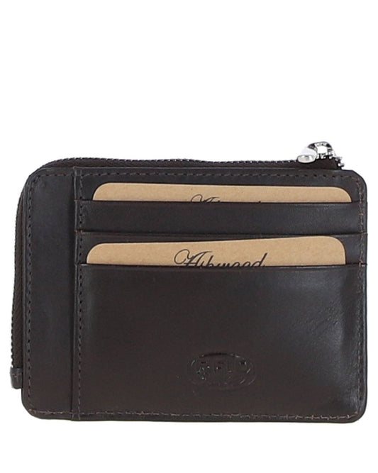 Leather Card Holder - Brown