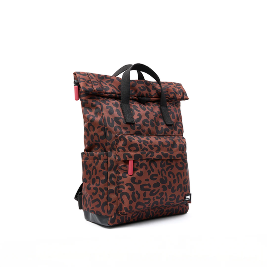 Canfield Roll Top Medium Backpack In Scarlet Leopard