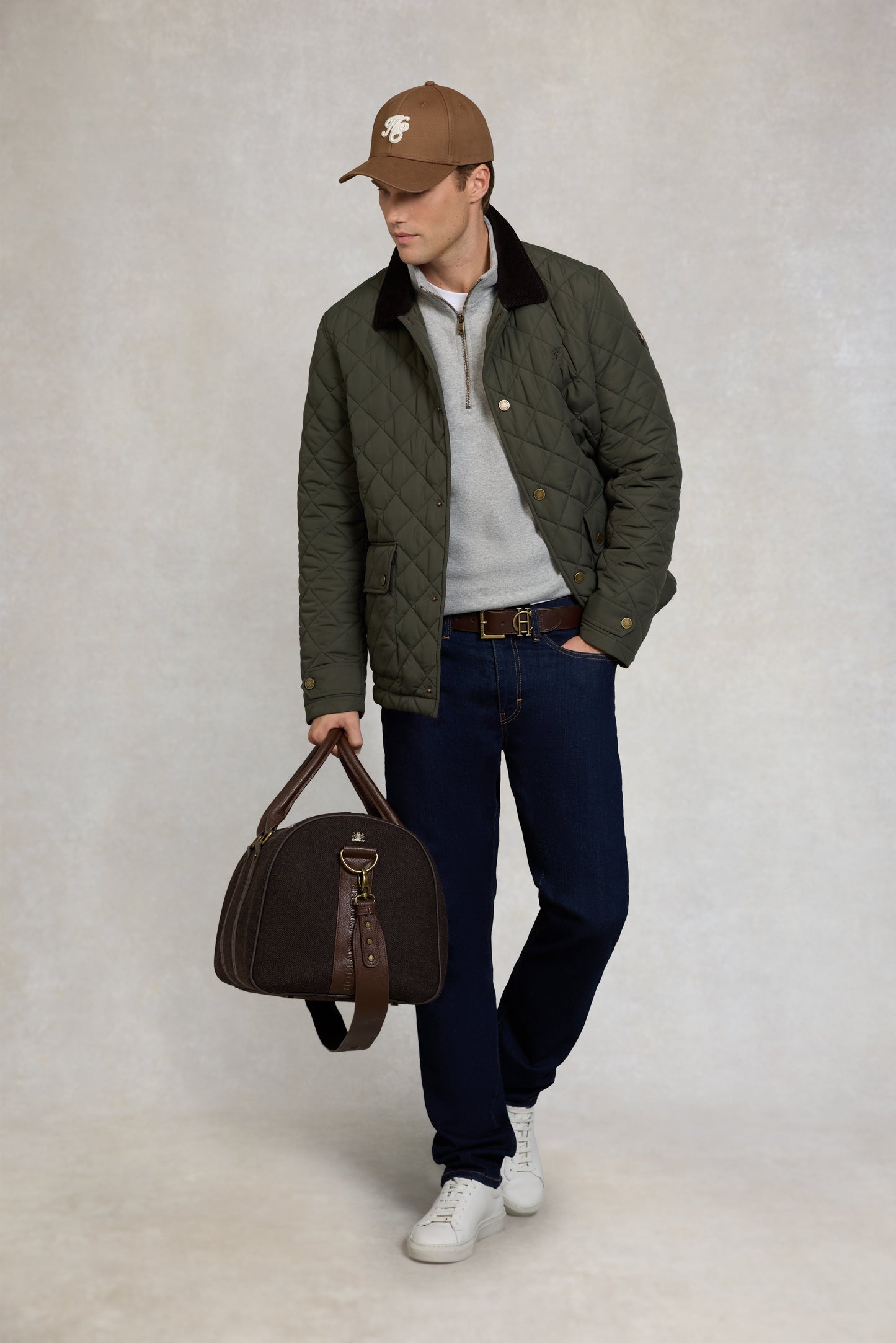 Quarter Zip Sweat - Grey Marl