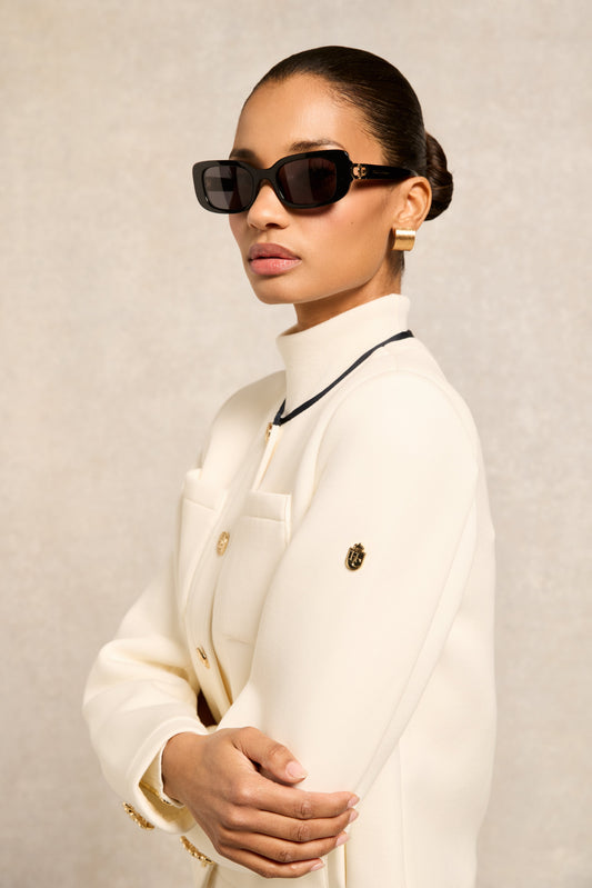Paris Narrow Sunglasses - Black
