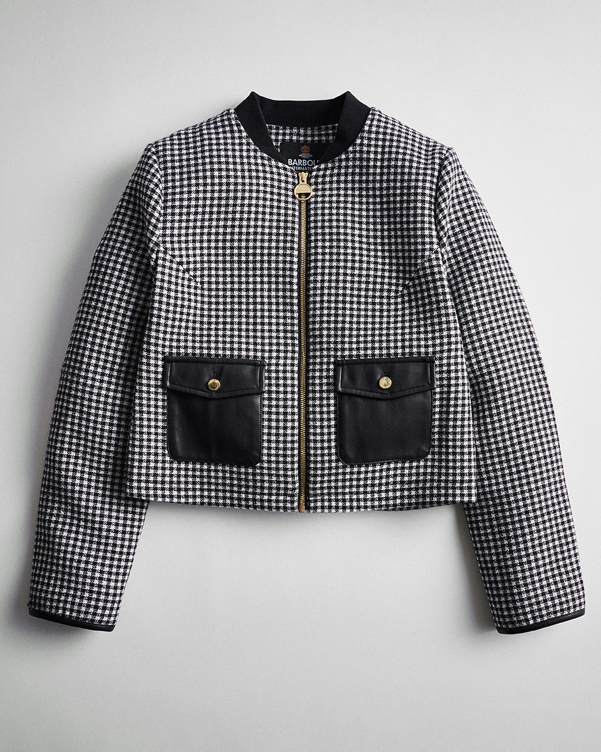 Halina Gingham Cropped Jacket