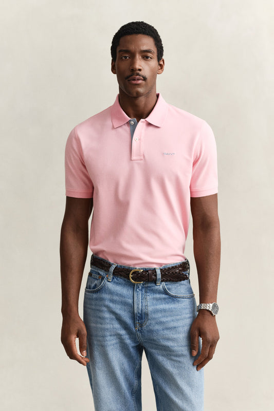Regular Fit Contrast Pique Polo Shirt