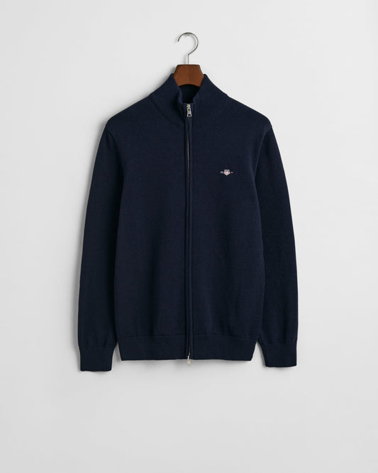 Casual Cotton Zip Cardigan