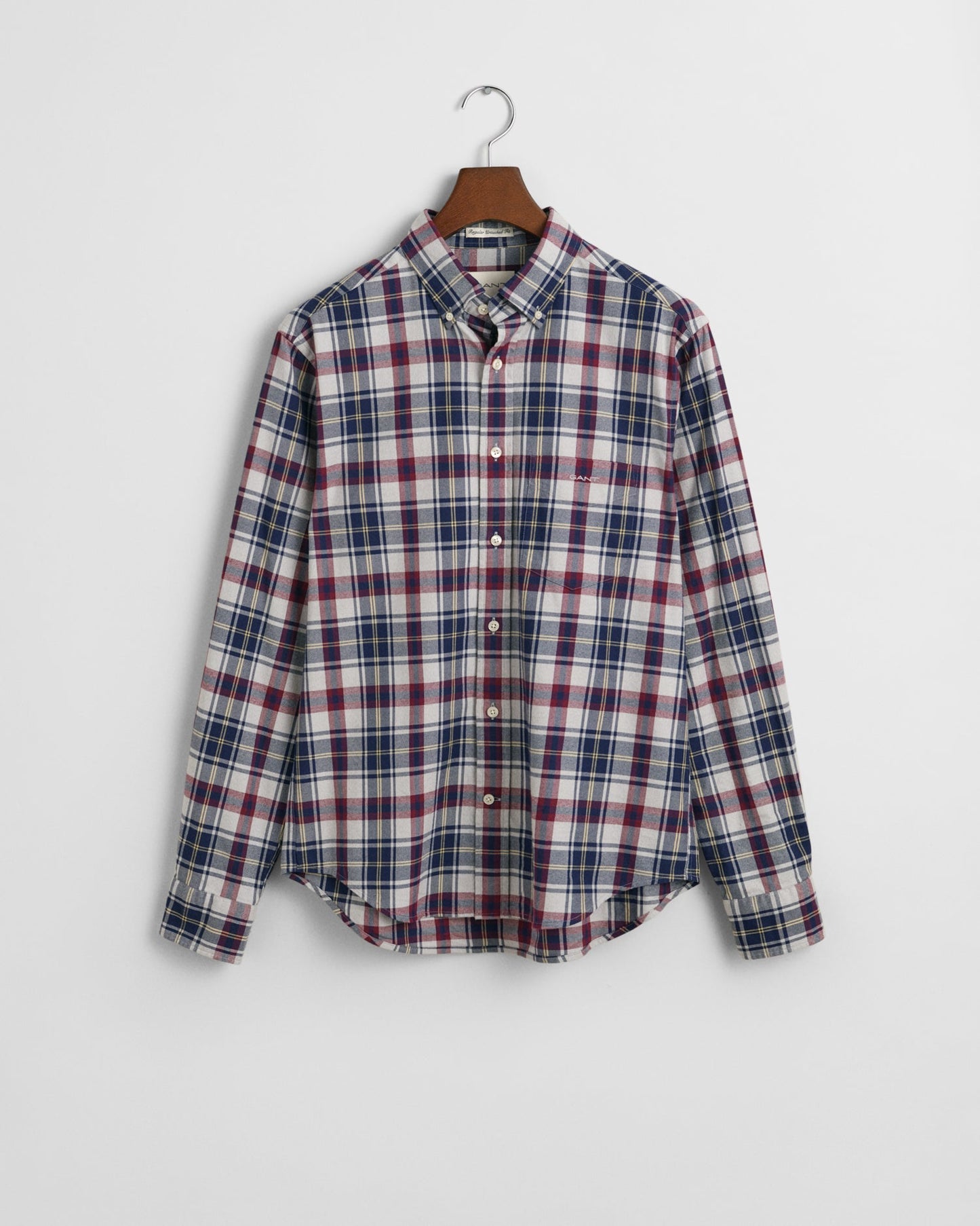 Regular Fit Plaid Flannel Shirt - Persion Blue