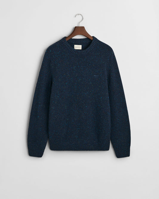 Casual Cotton Half-Zip Sweater - Evening Blue