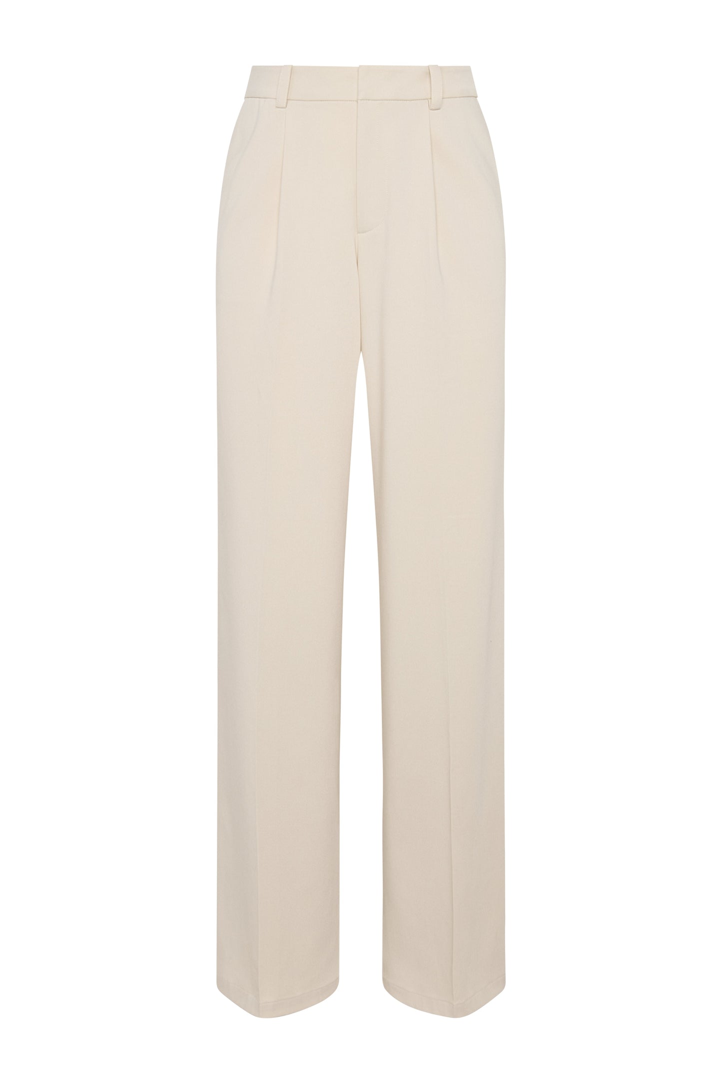 Pleated Wide Leg Trouser - Stone