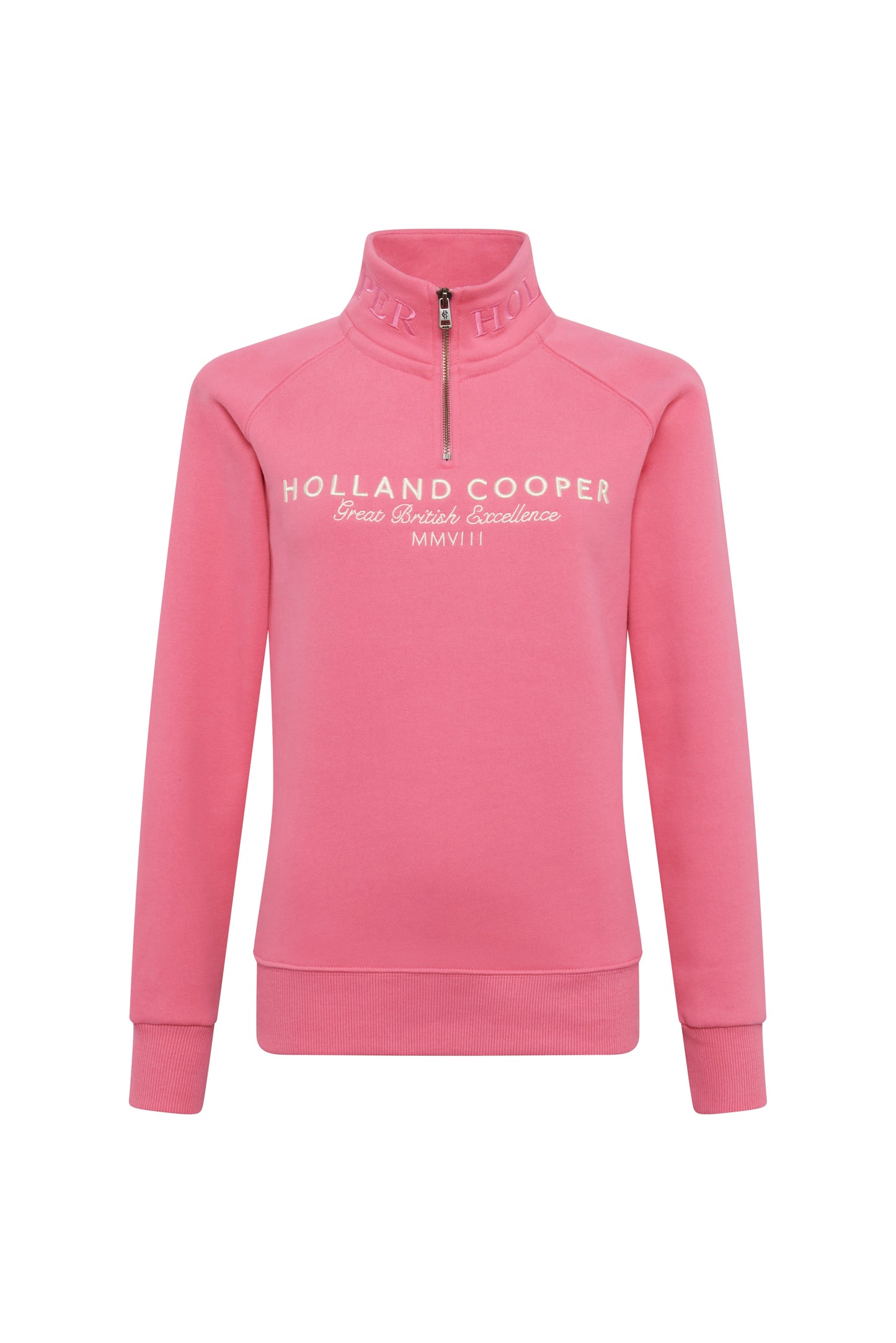 Sporting Goods Zip Henley - Peony Pink