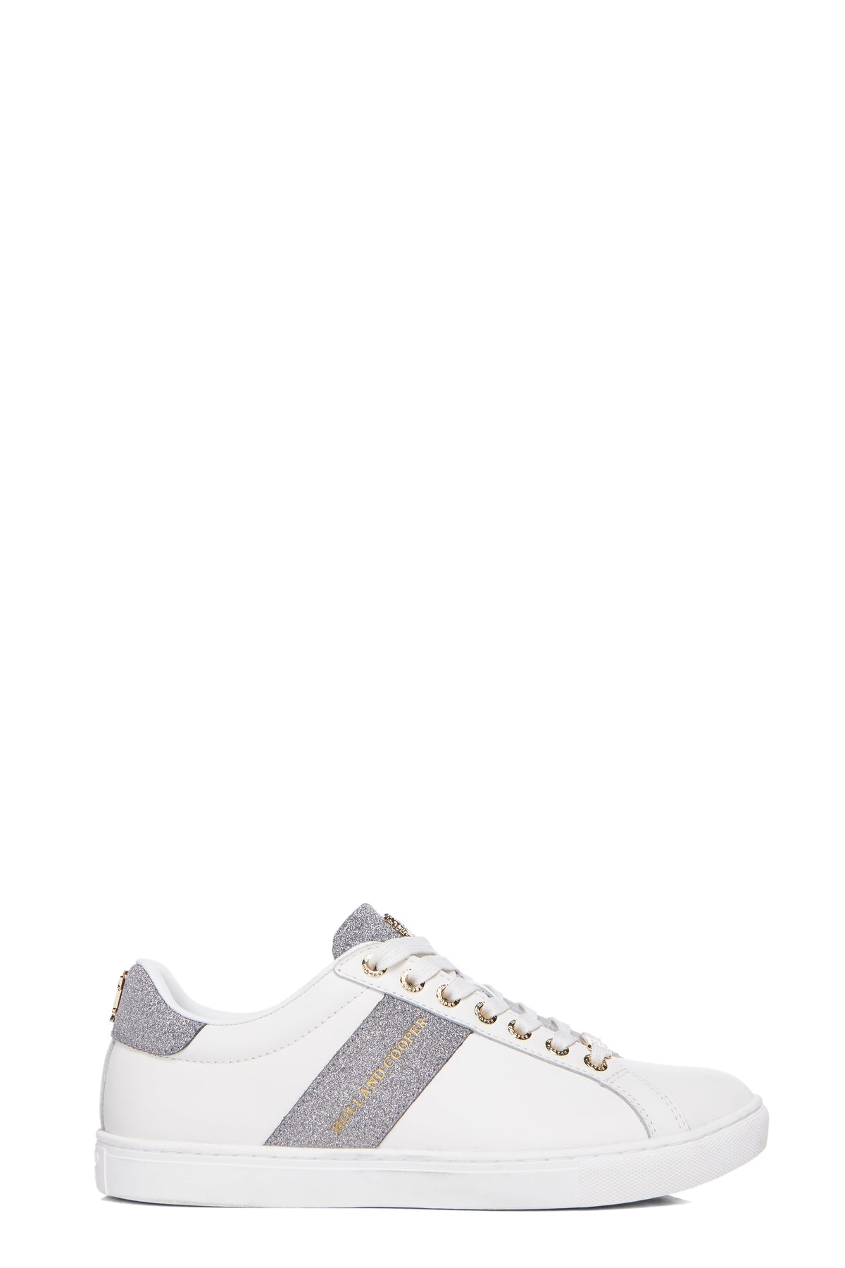 Knightsbridge Court Trainer Silver Crystal Stripe