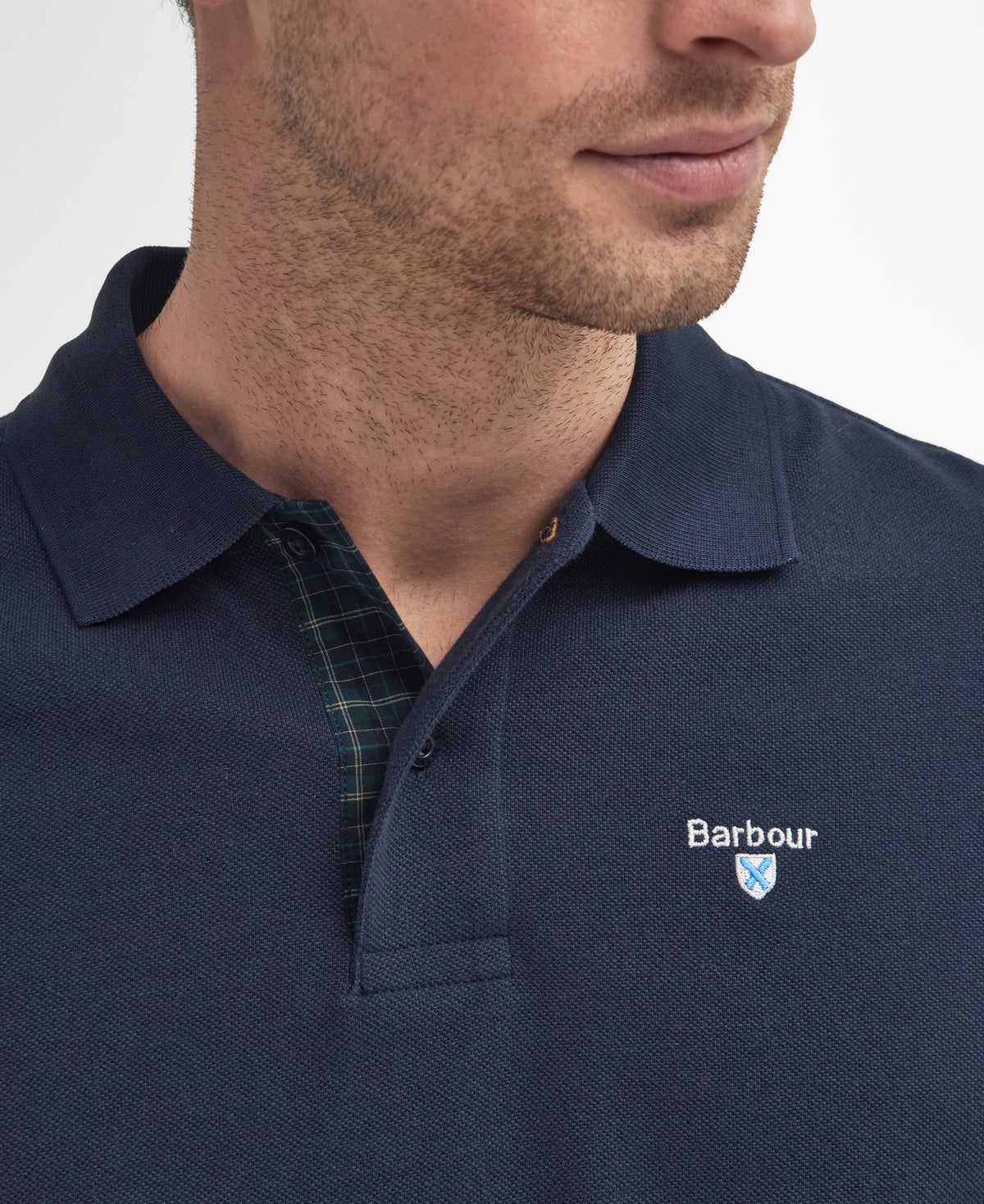 Tartan Pique Polo Top