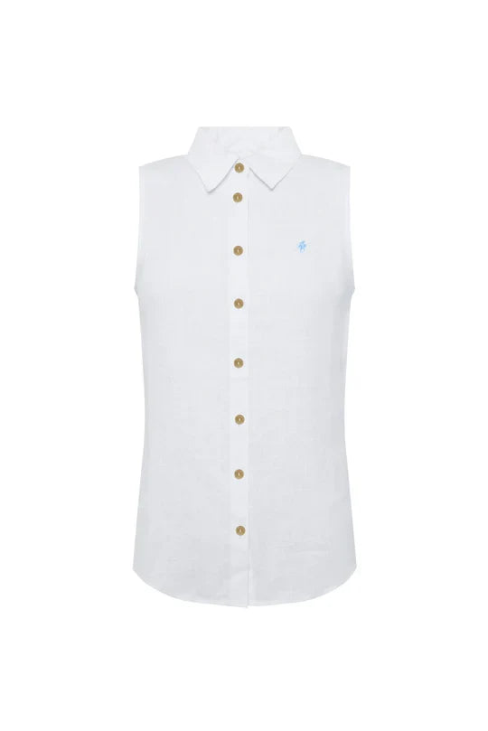 Sleeveless Amalfi Linen Shirt