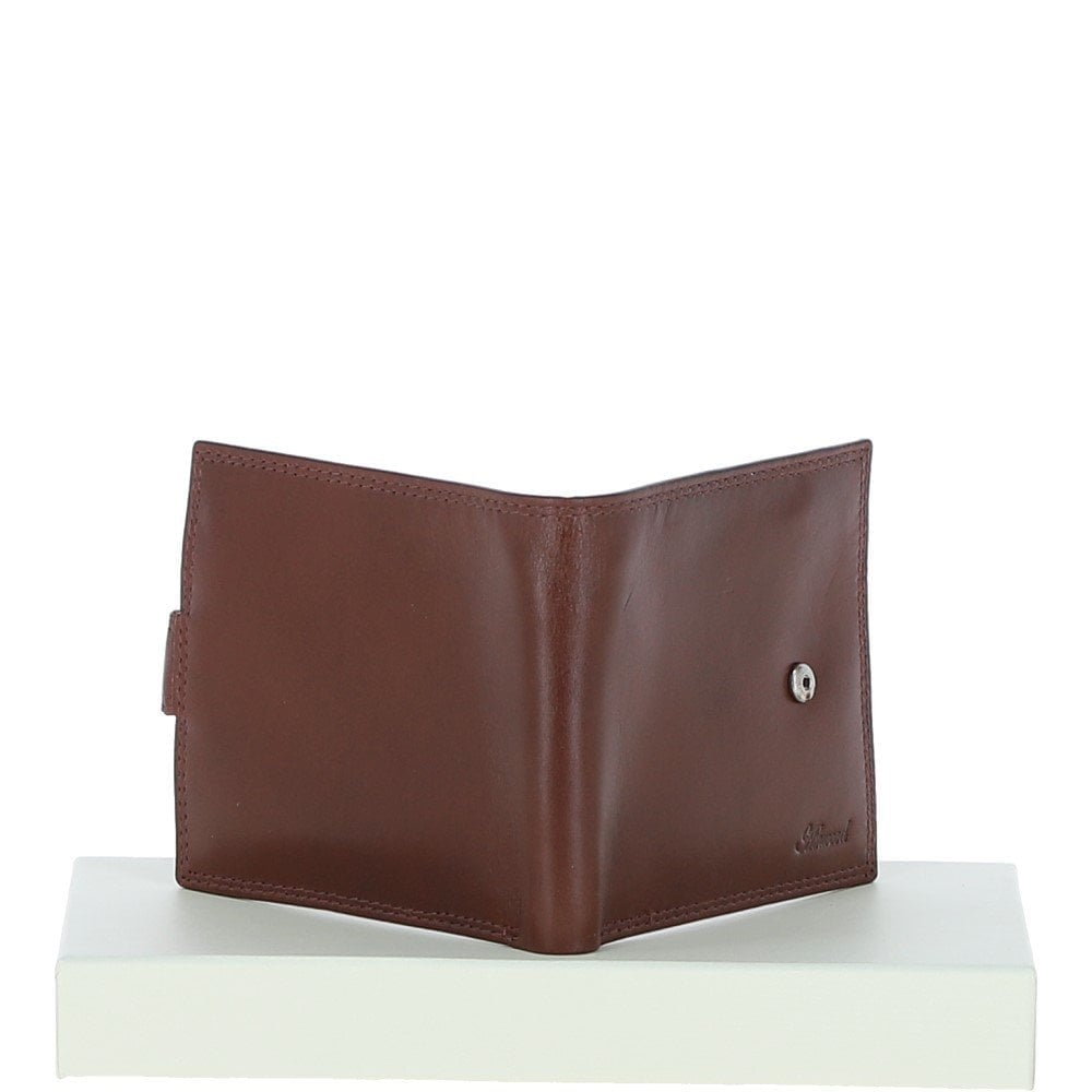 Classic 3 Card & ID Billfold Tab Wallet Leather Wallet - Tan