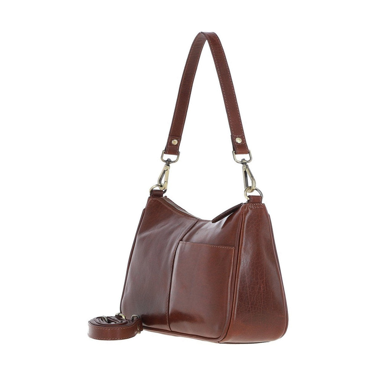 Leather Shoulder Bag - Chestnut