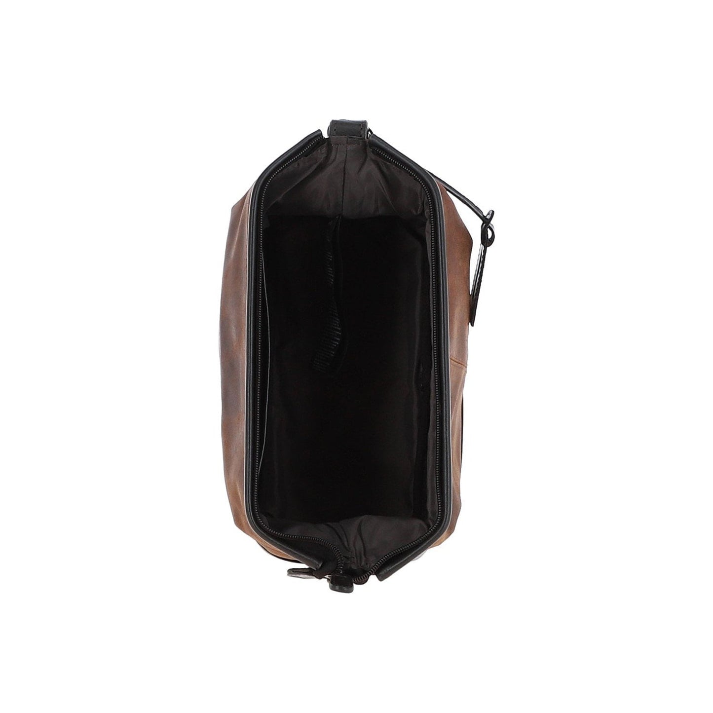Leather Wash Bag Brown: Lou