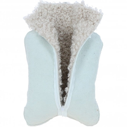 Fenland Curly Wool Hot Water Bottle Cover - Beige 2L