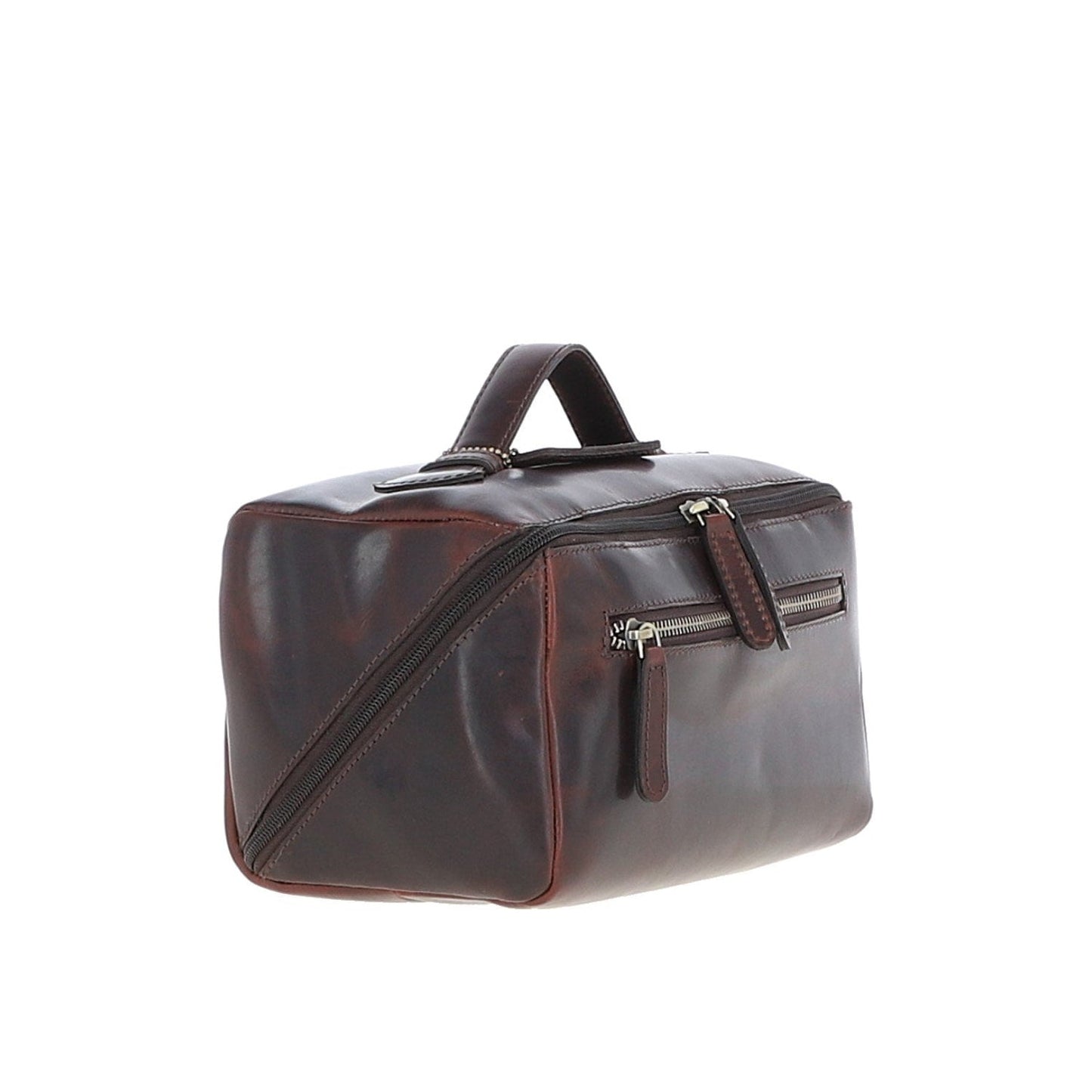 Leather Washbag Brown: K-49