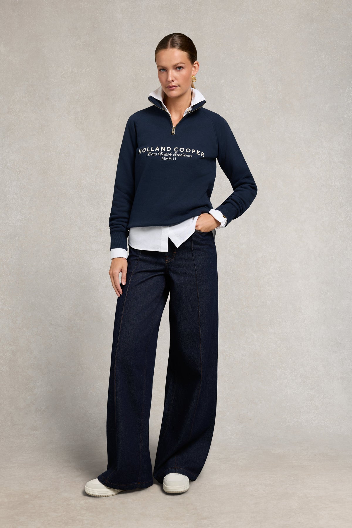 Sporting Goods Zip Henley - Ink Navy