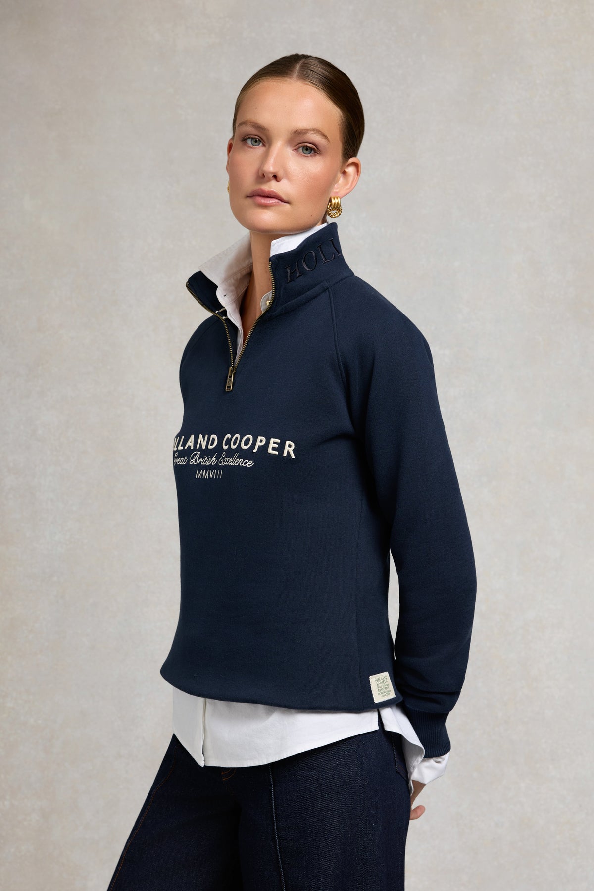 Sporting Goods Zip Henley - Ink Navy