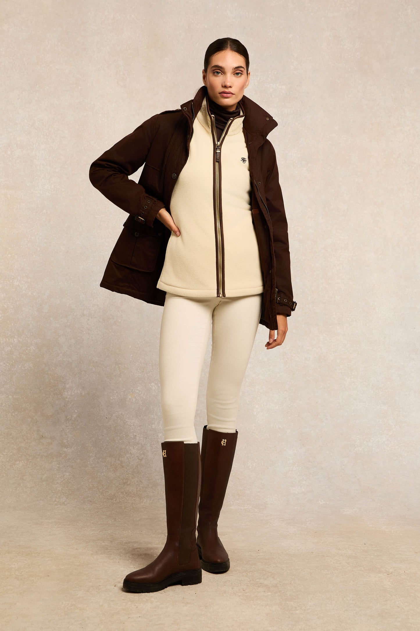 Country Fleece Gilet Cream