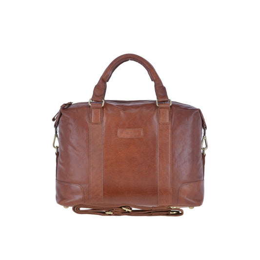Leather Vintage Laptop Work Bag - Honey