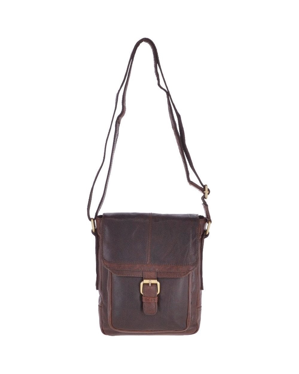Small Leather Body Bag - Brandy