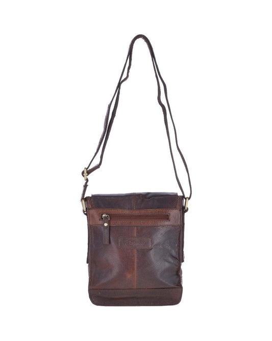 Small Leather Body Bag - Brandy