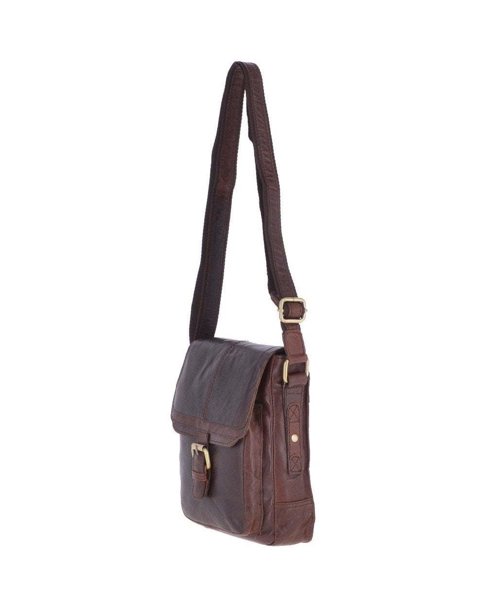 Small Leather Body Bag - Brandy