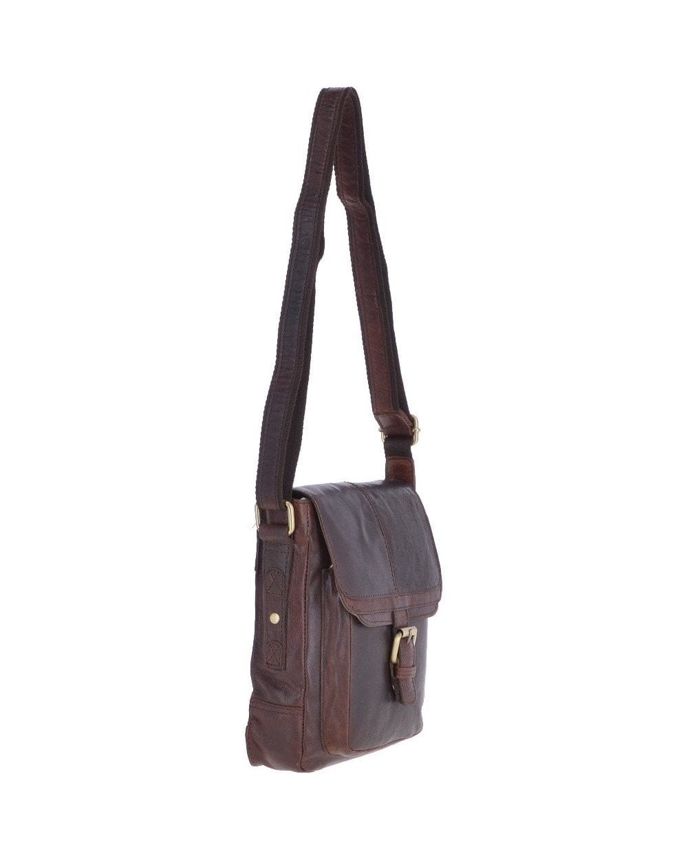 Small Leather Body Bag - Brandy
