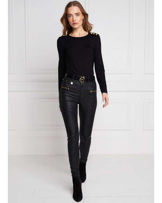 Coated Biker Jean
