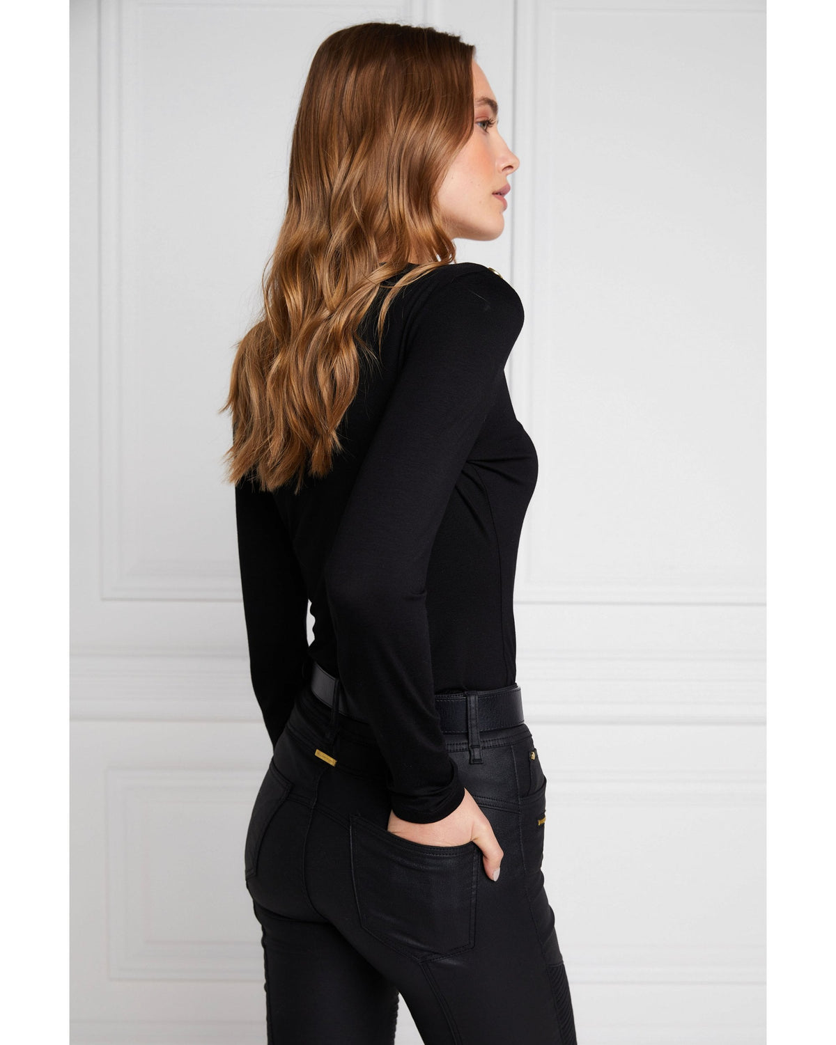 Coated Biker Jean