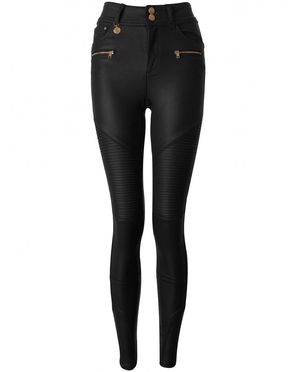 Coated Biker Jean