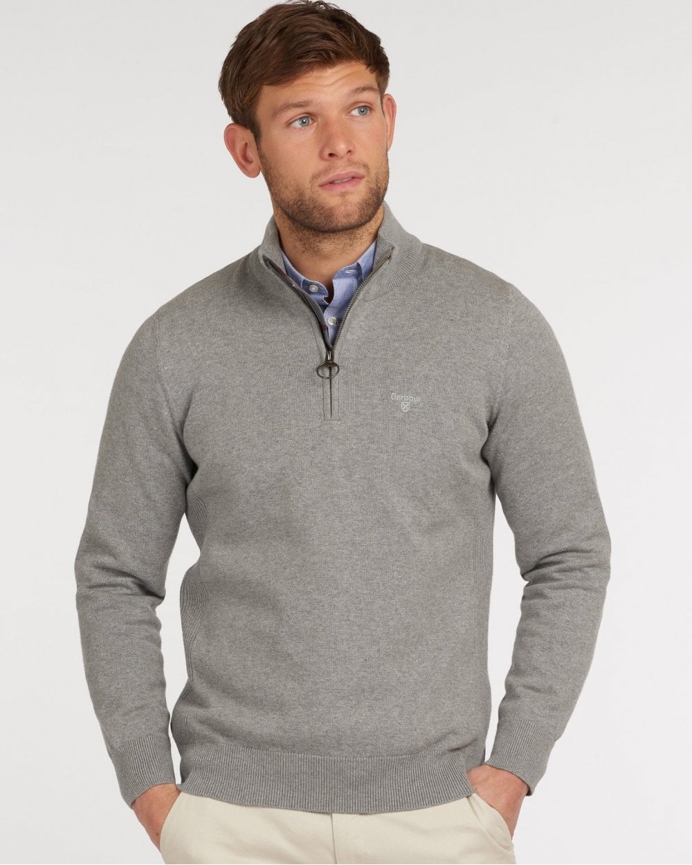 Cotton Half-Zip Sweatshirt