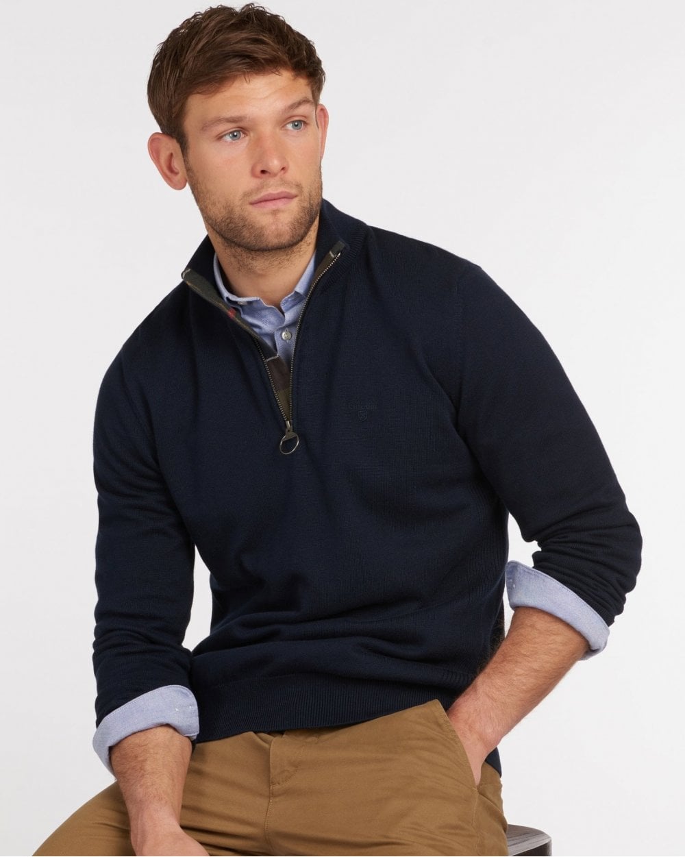 Cotton Half-Zip Sweatshirt