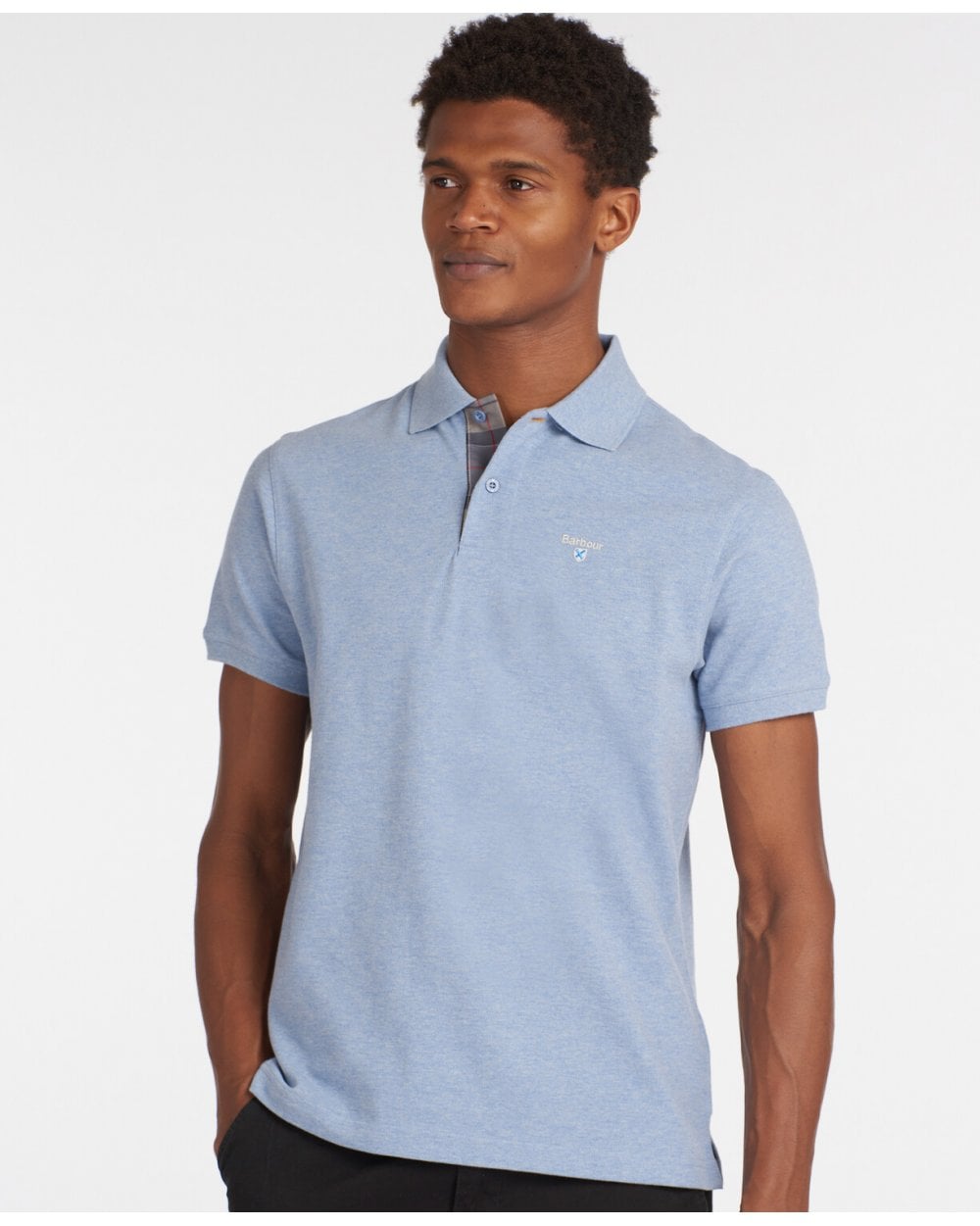 Tartan Pique Polo Top