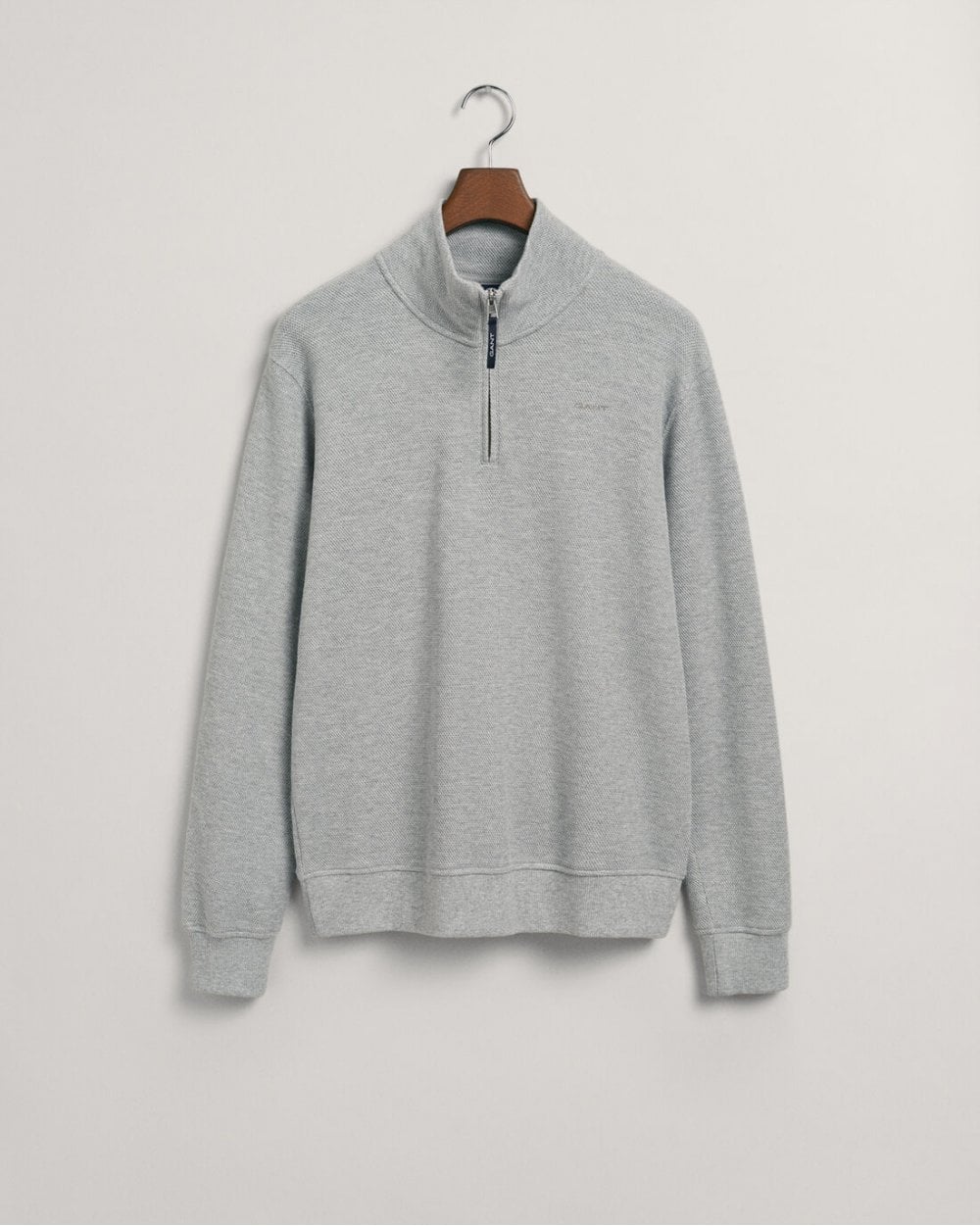 Waffle Texture Half-Zip Sweater