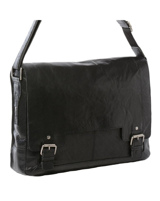 Kingston Messenger Bag - Crumble Black