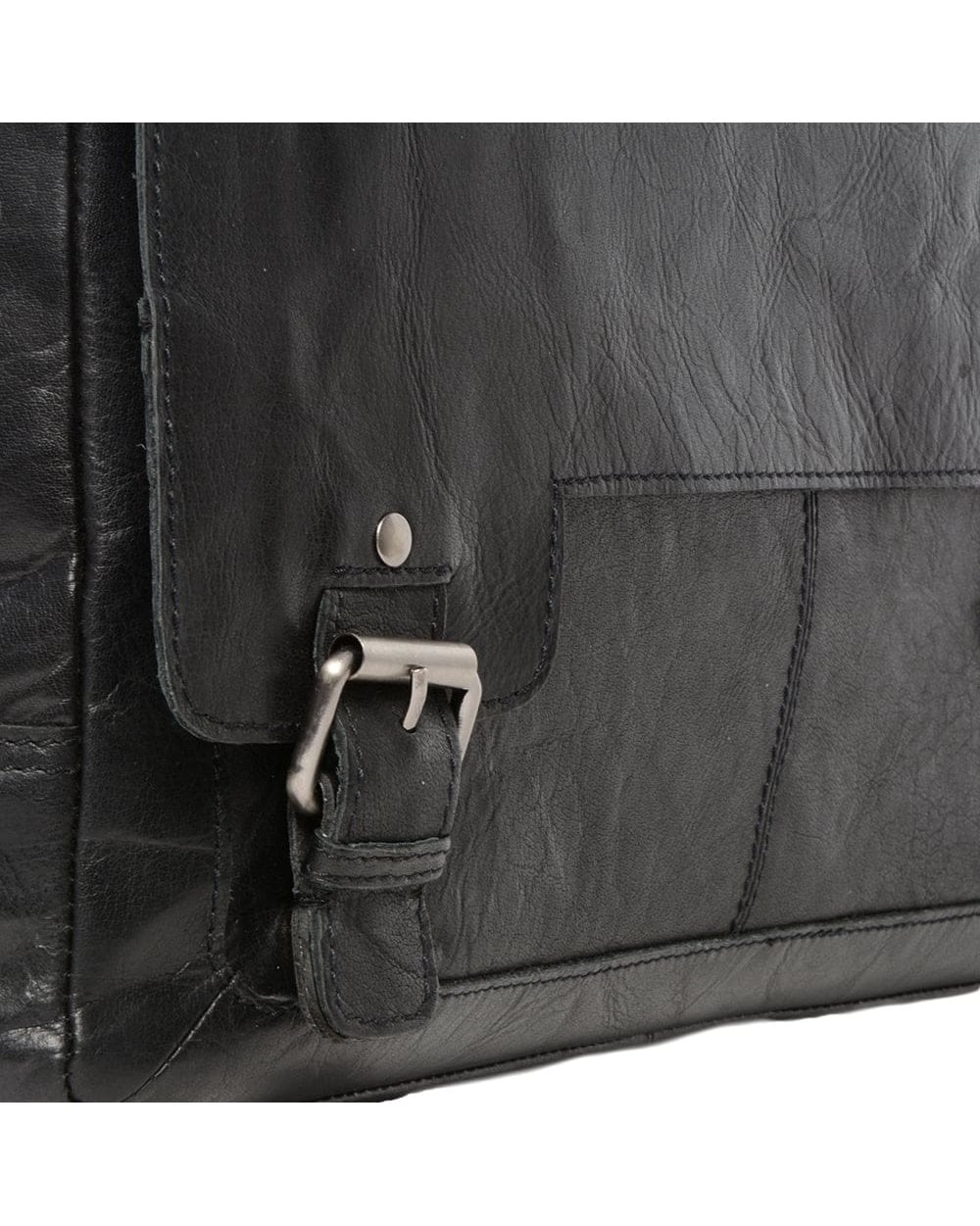 Kingston Messenger Bag - Crumble Black