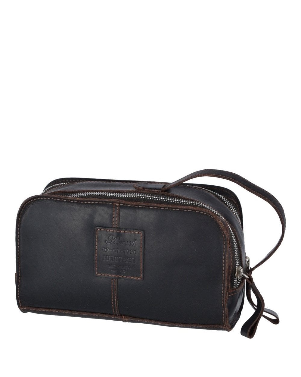 Kingsbury Leather Wash Bag - Brown