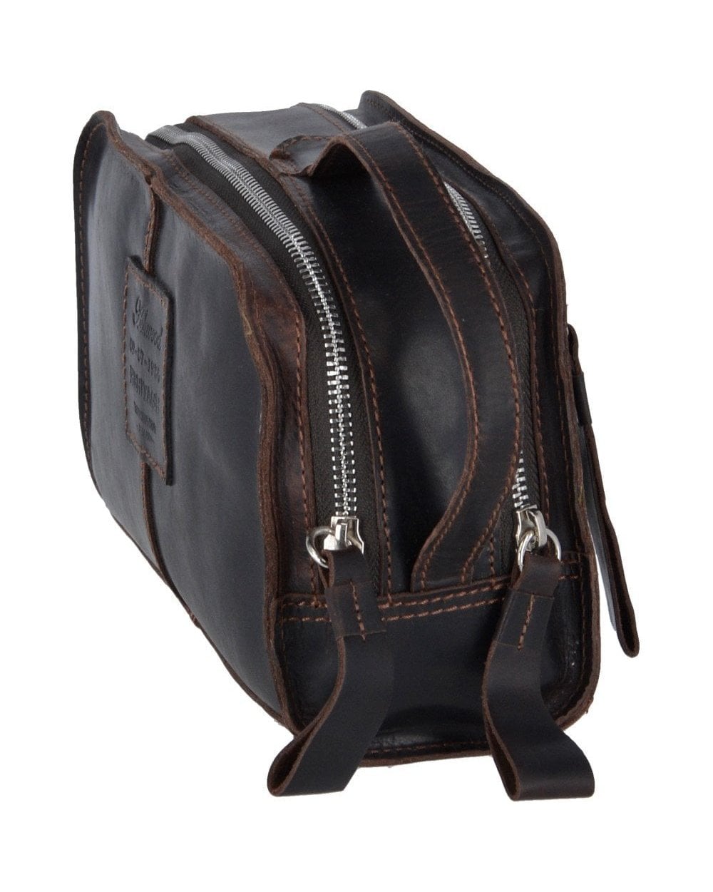 Kingsbury Leather Wash Bag - Brown