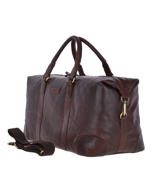 Leather Holdall - Brandy