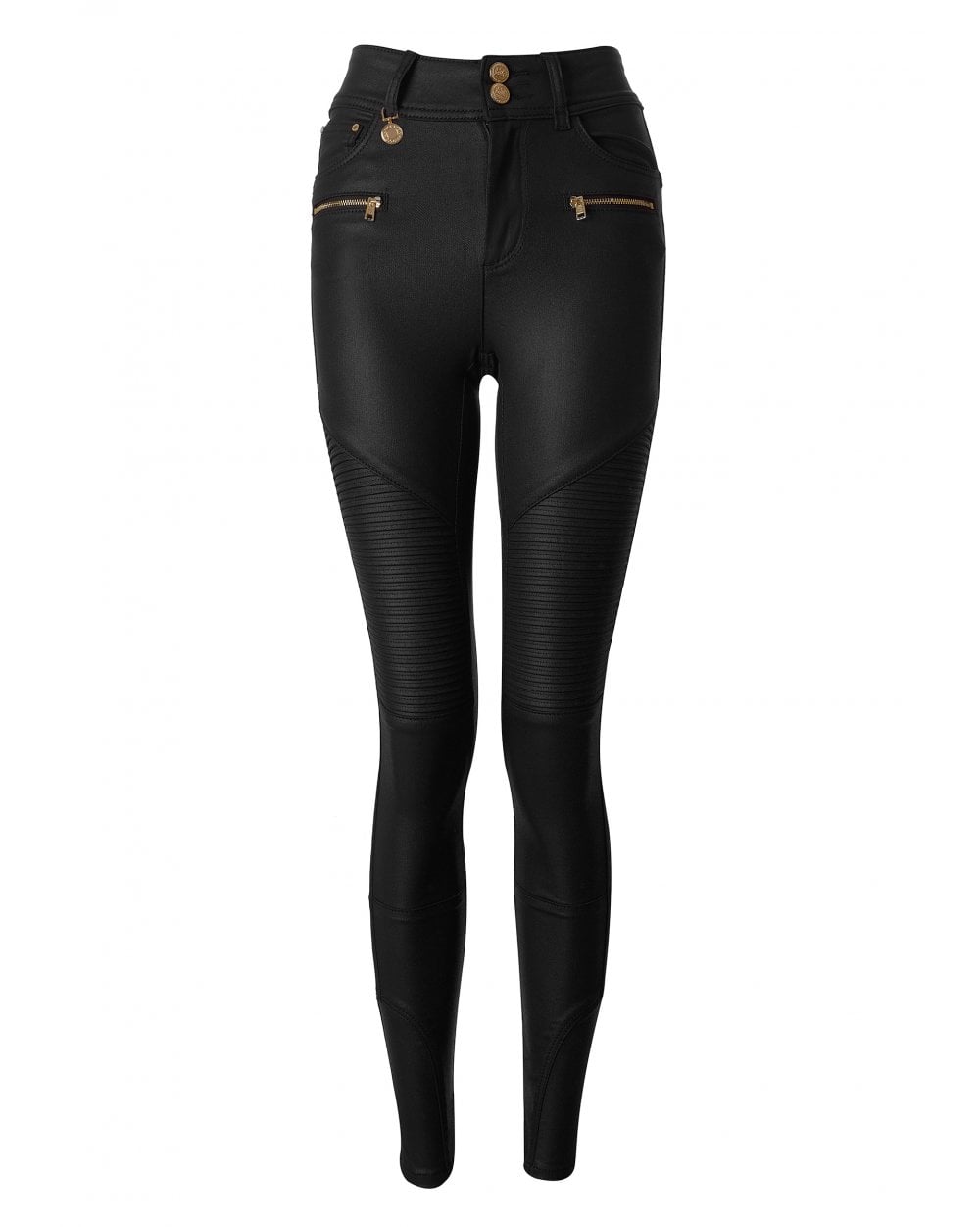 Coated Biker Jean