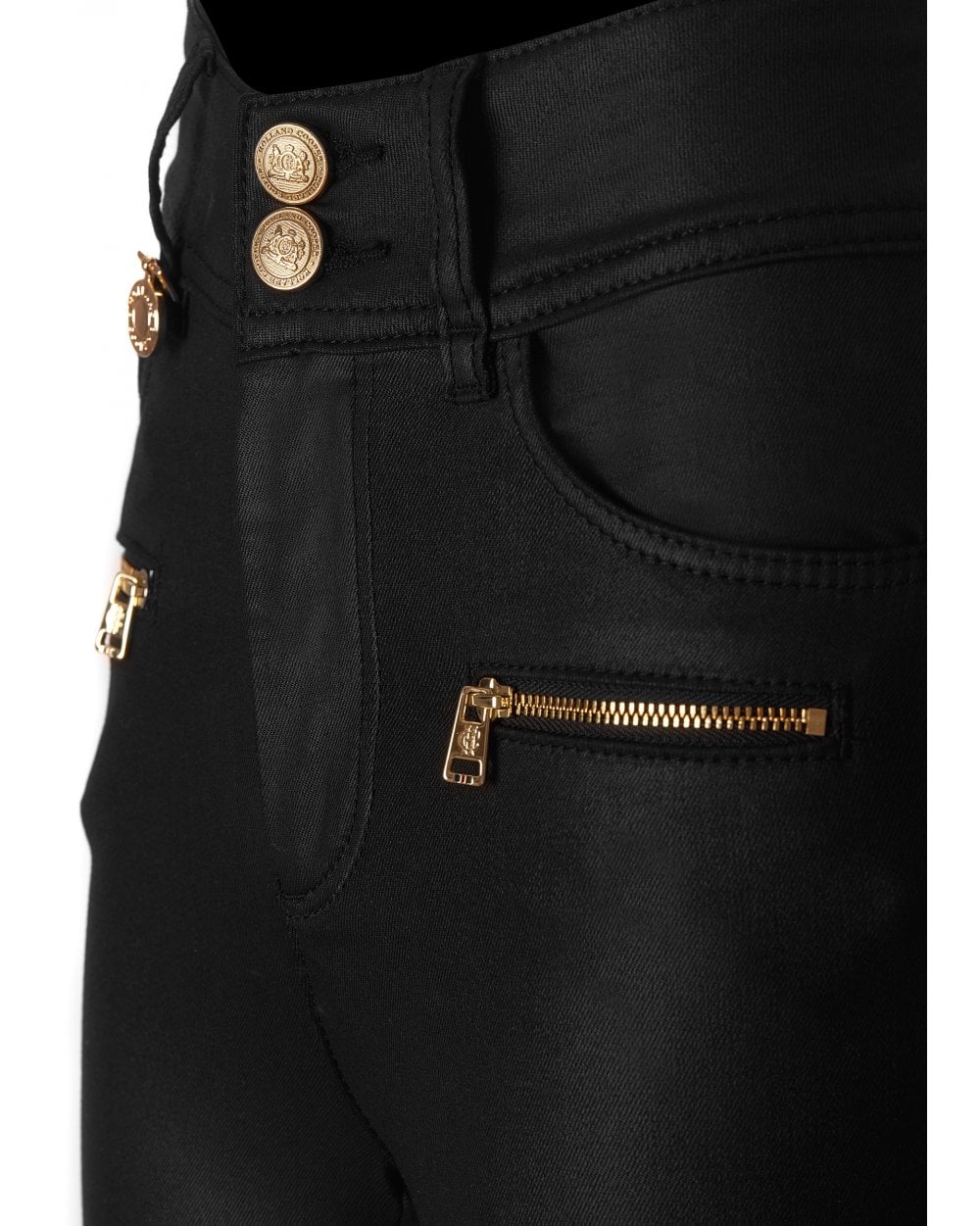 Coated Biker Jean