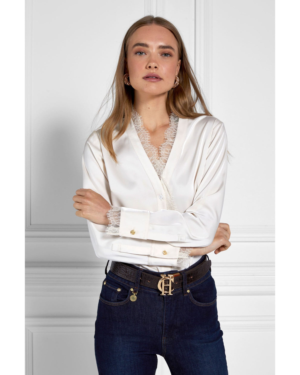 Lace V-Neck Blouse