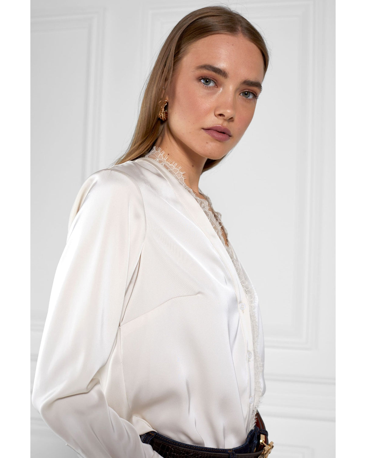 Lace V-Neck Blouse