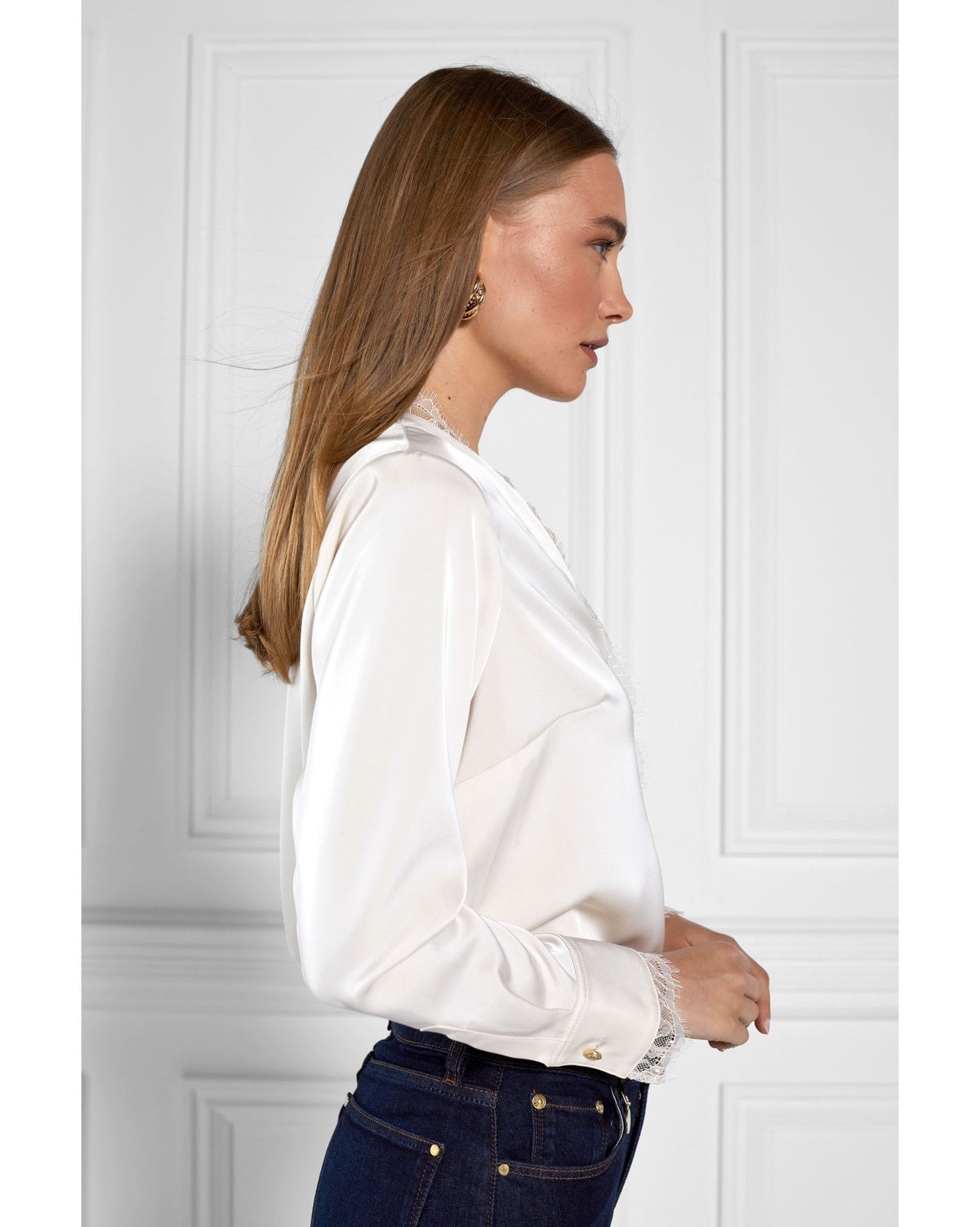 Lace V-Neck Blouse