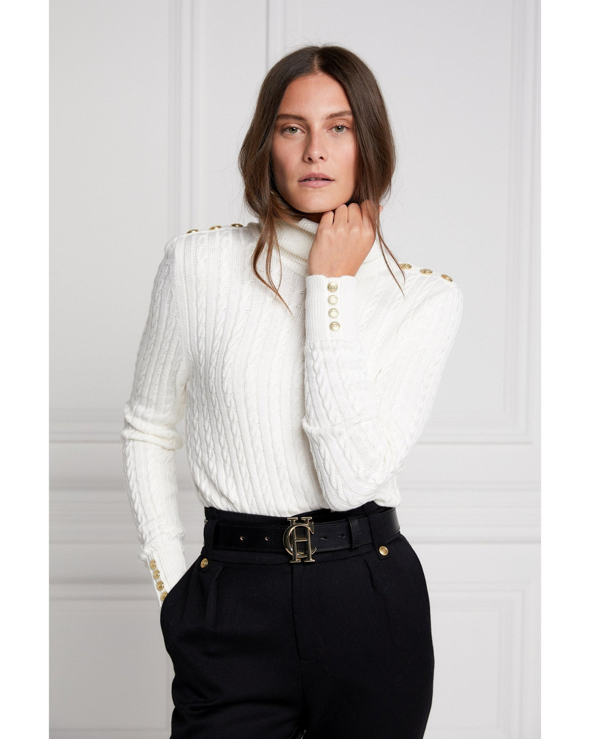 Seattle Roll Neck Cable Knit