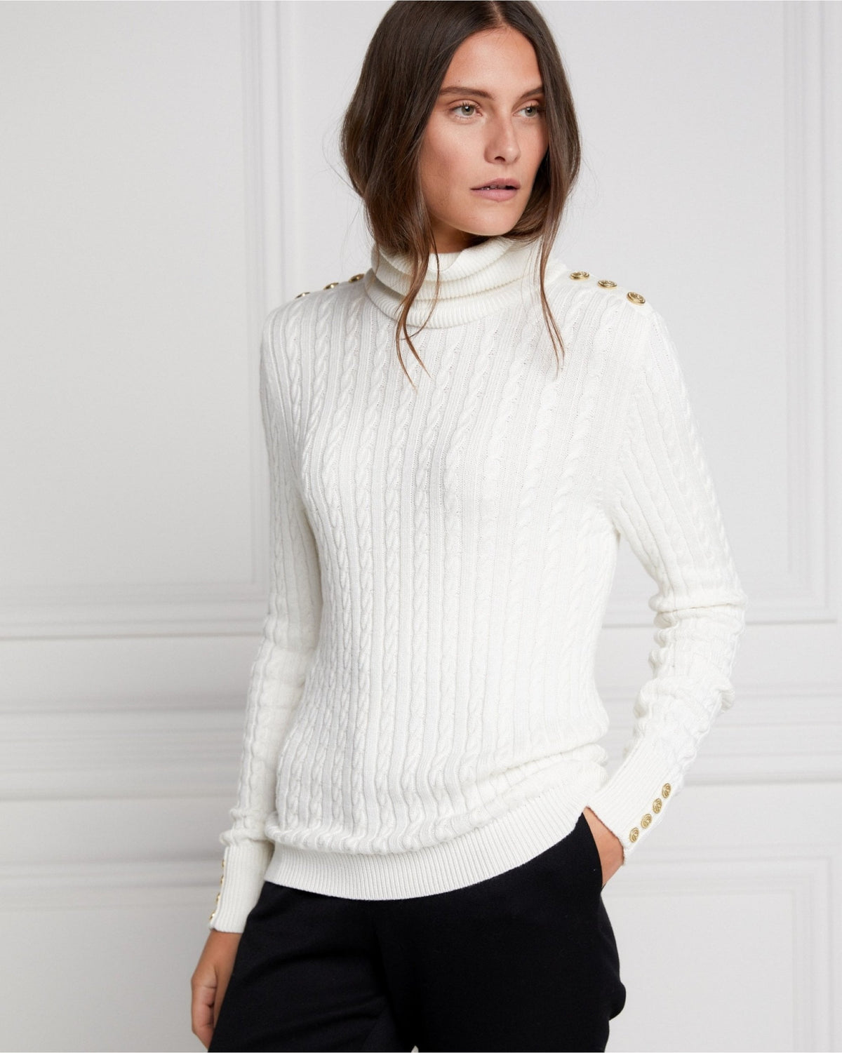 Seattle Roll Neck Cable Knit