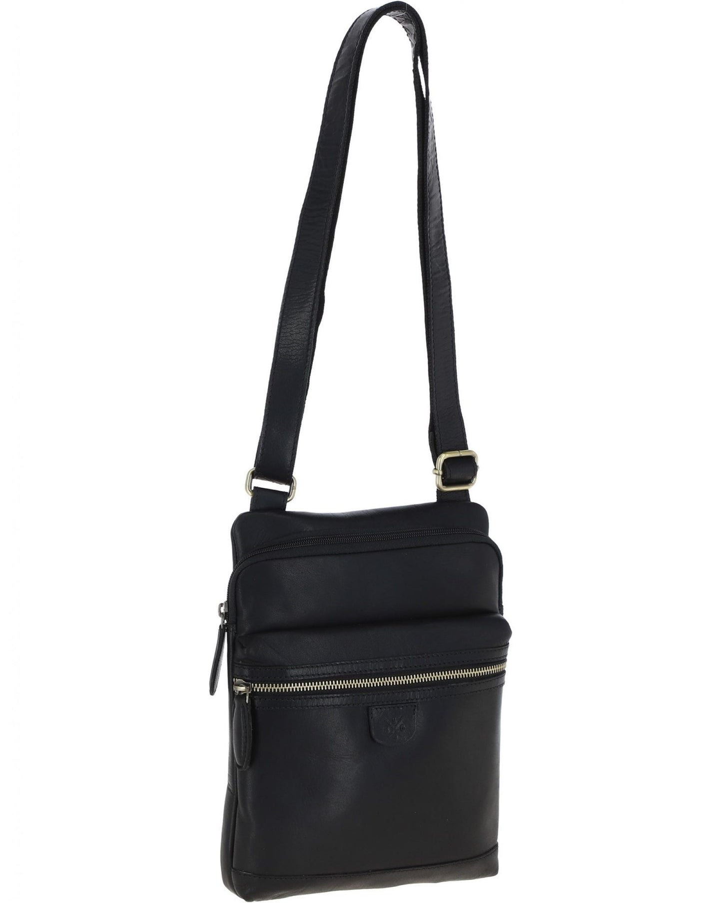T-71 Leather Body Bag Black
