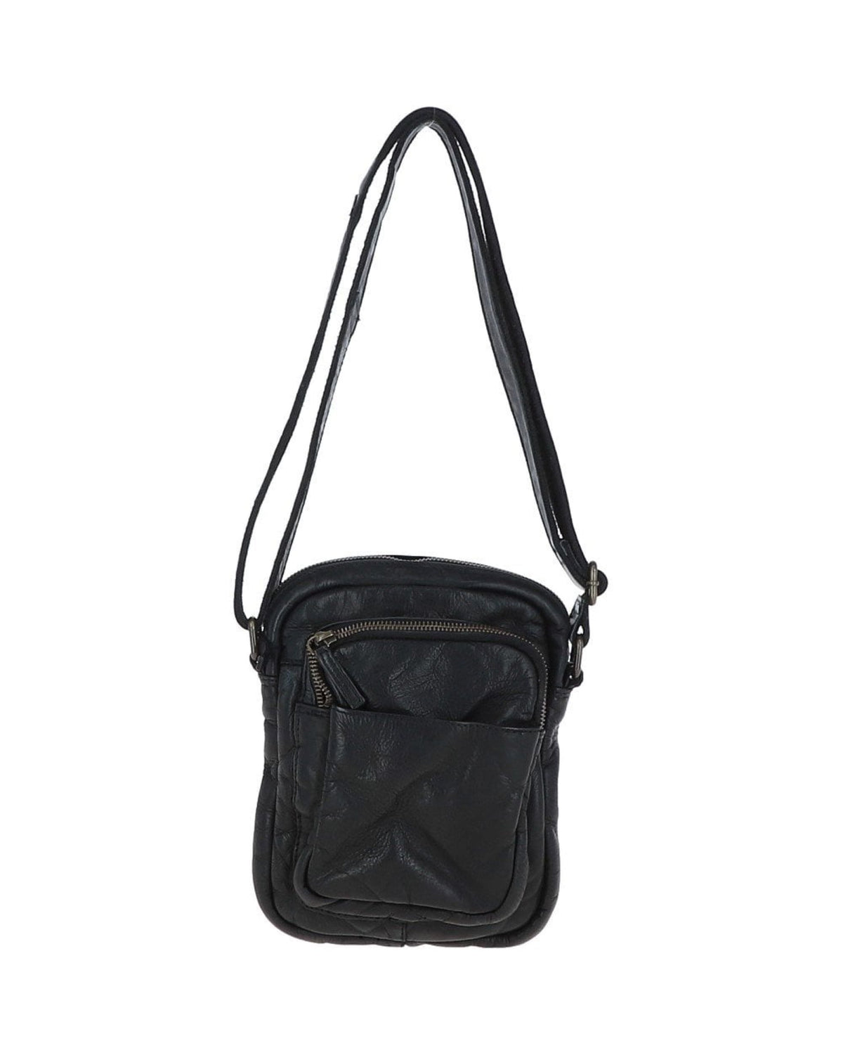 Gin Leather Medium Body Bag Black