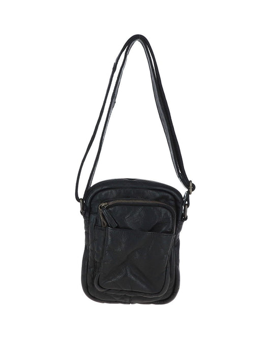 Gin Leather Medium Body Bag Black
